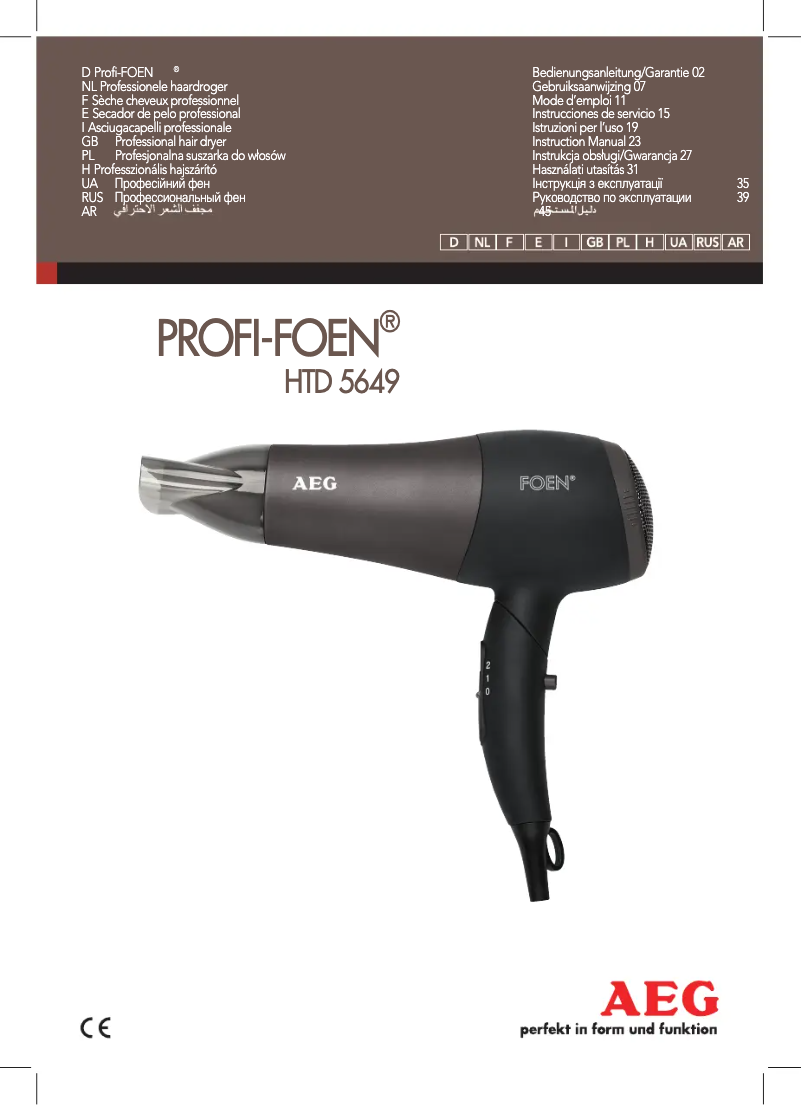 Página 1 del manual Manual de usuario AEG HTD 5649