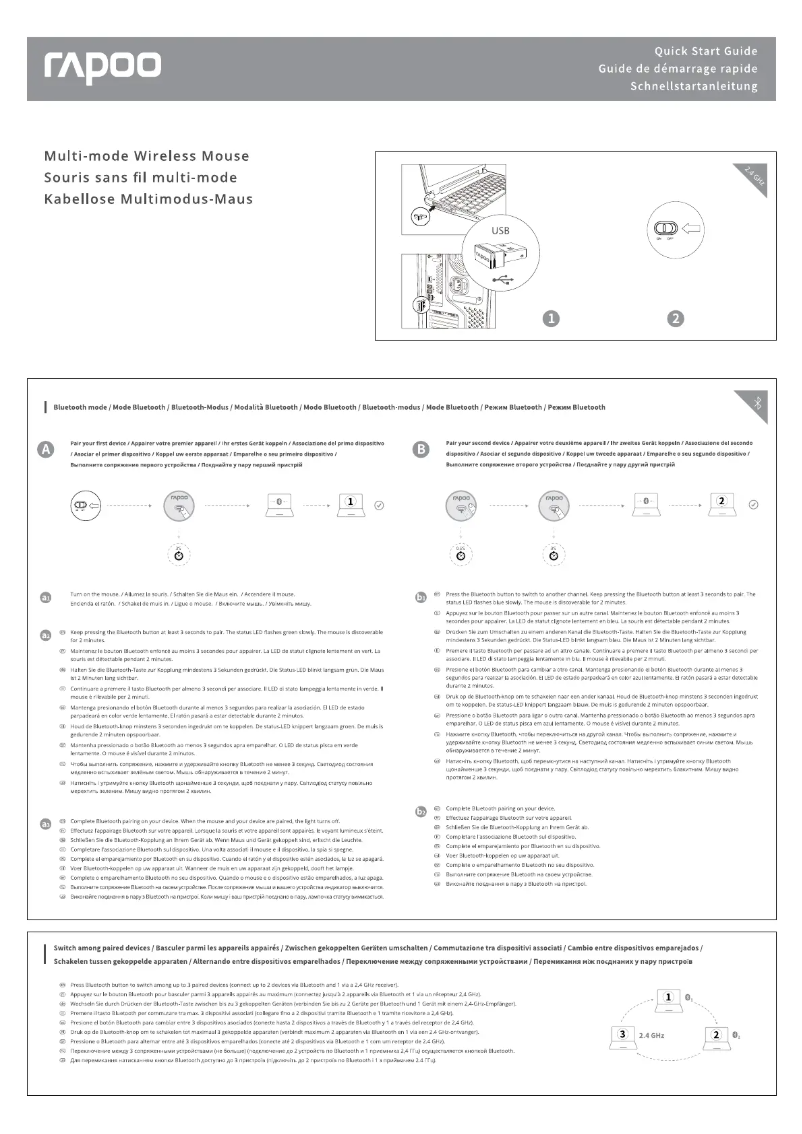 Página 1 del manual Manual de usuario Rapoo M500 Silent