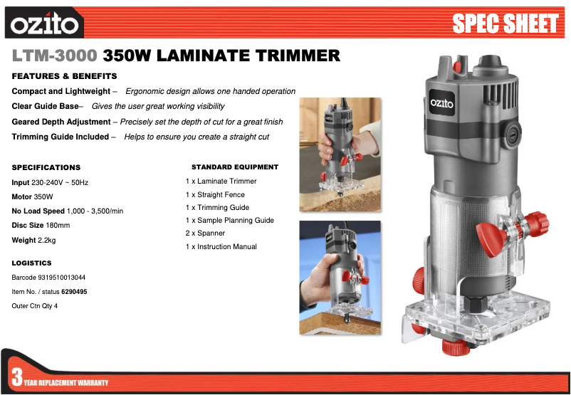 Imagen de la primera página del manual del dispositivo LTM-3000