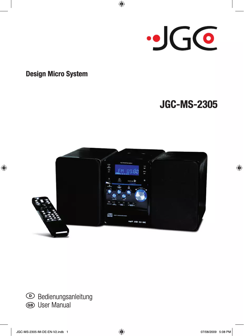 Página 1 del manual Manual de usuario JGC MS-2305