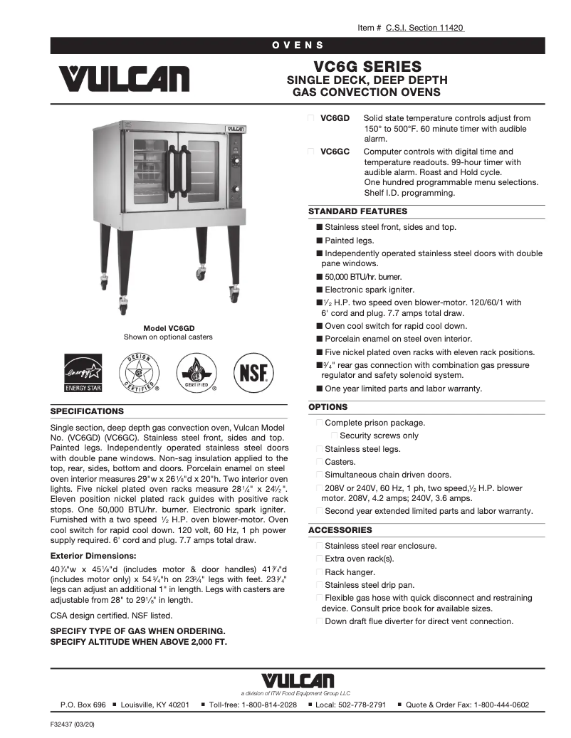 Imagen de la primera página del manual del dispositivo VC6GD
