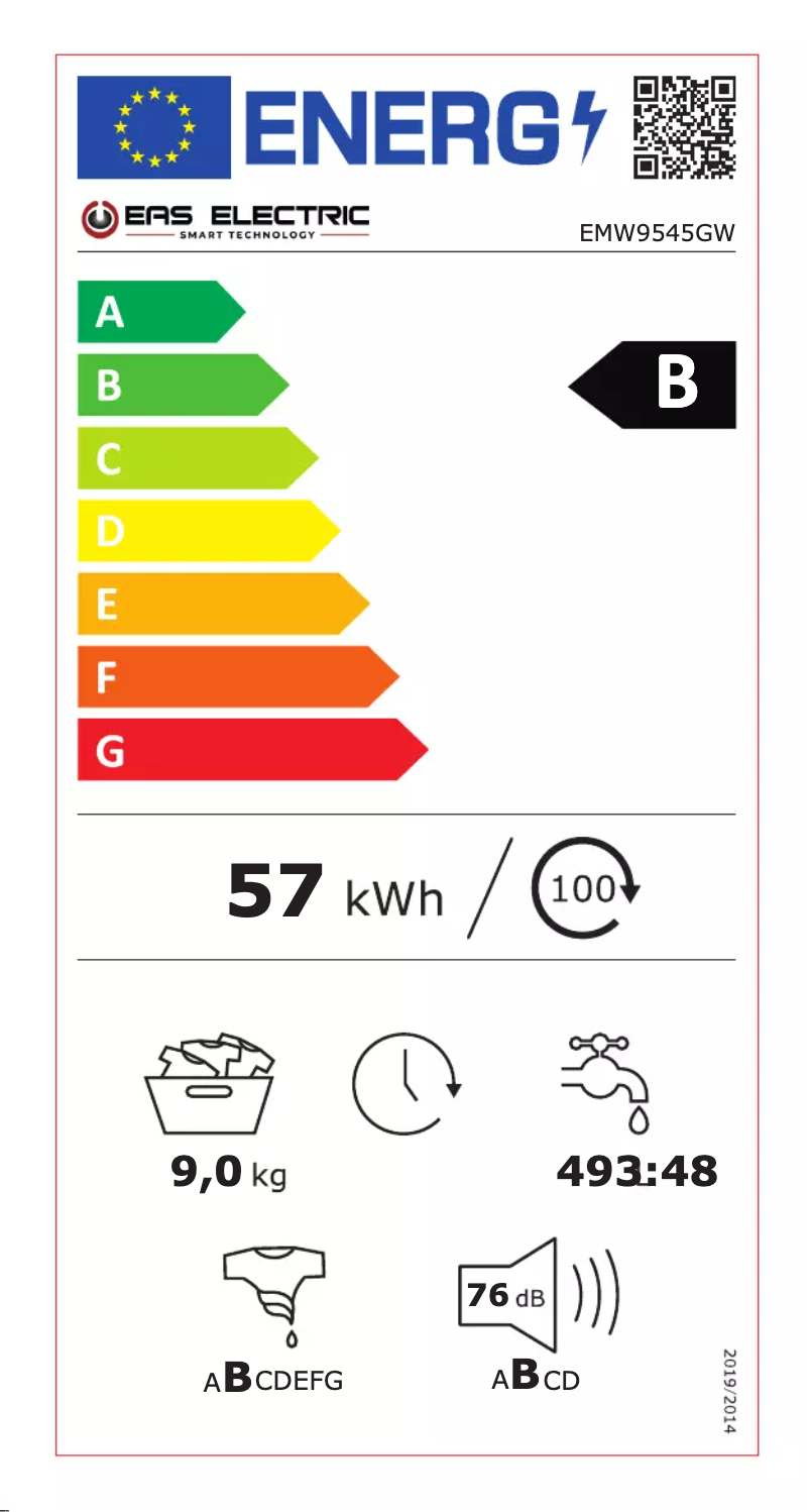 Imagen de la primera página del manual del dispositivo EMW9545GW