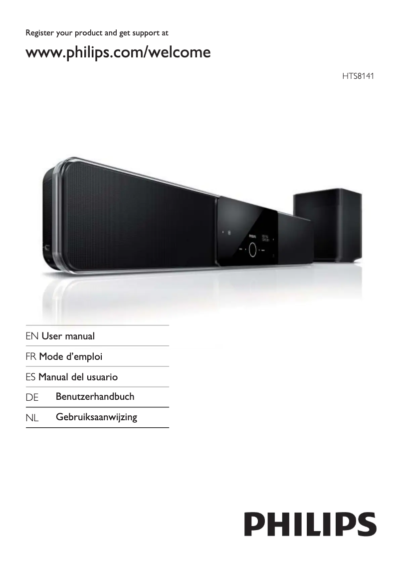 Imagen de la primera página del manual del dispositivo HTS8141