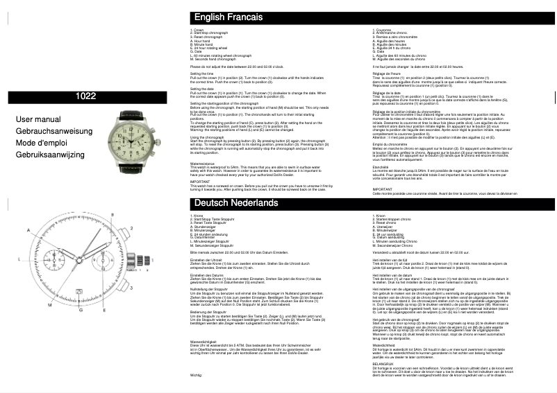 Imagen de la primera página del manual del dispositivo 1022