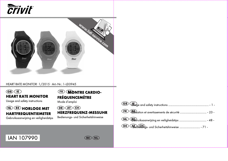 Imagen de la primera página del manual del dispositivo 1-LD3945 IAN 107990