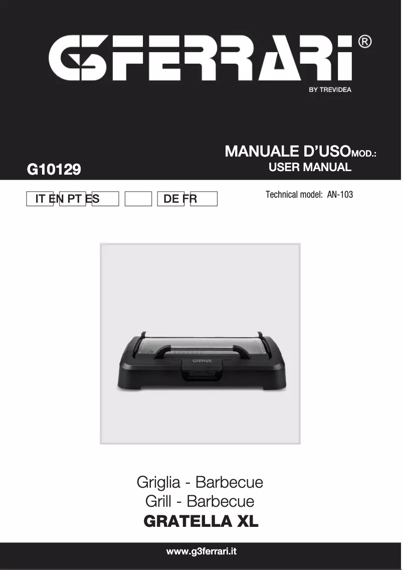 Página nº 1 - Manual de usuario G3 Ferrari Gratella XL G10129