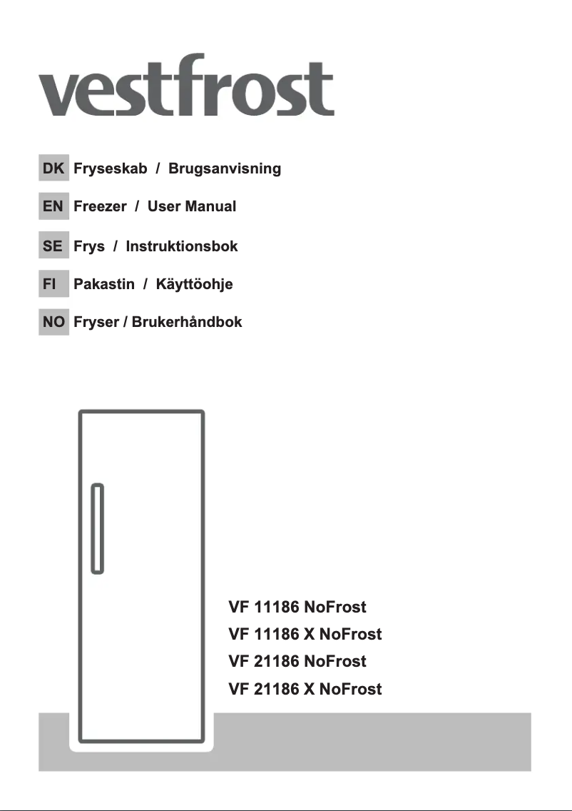 Página 1 del manual Manual de usuario Vestfrost VF 21186 X NoFrost