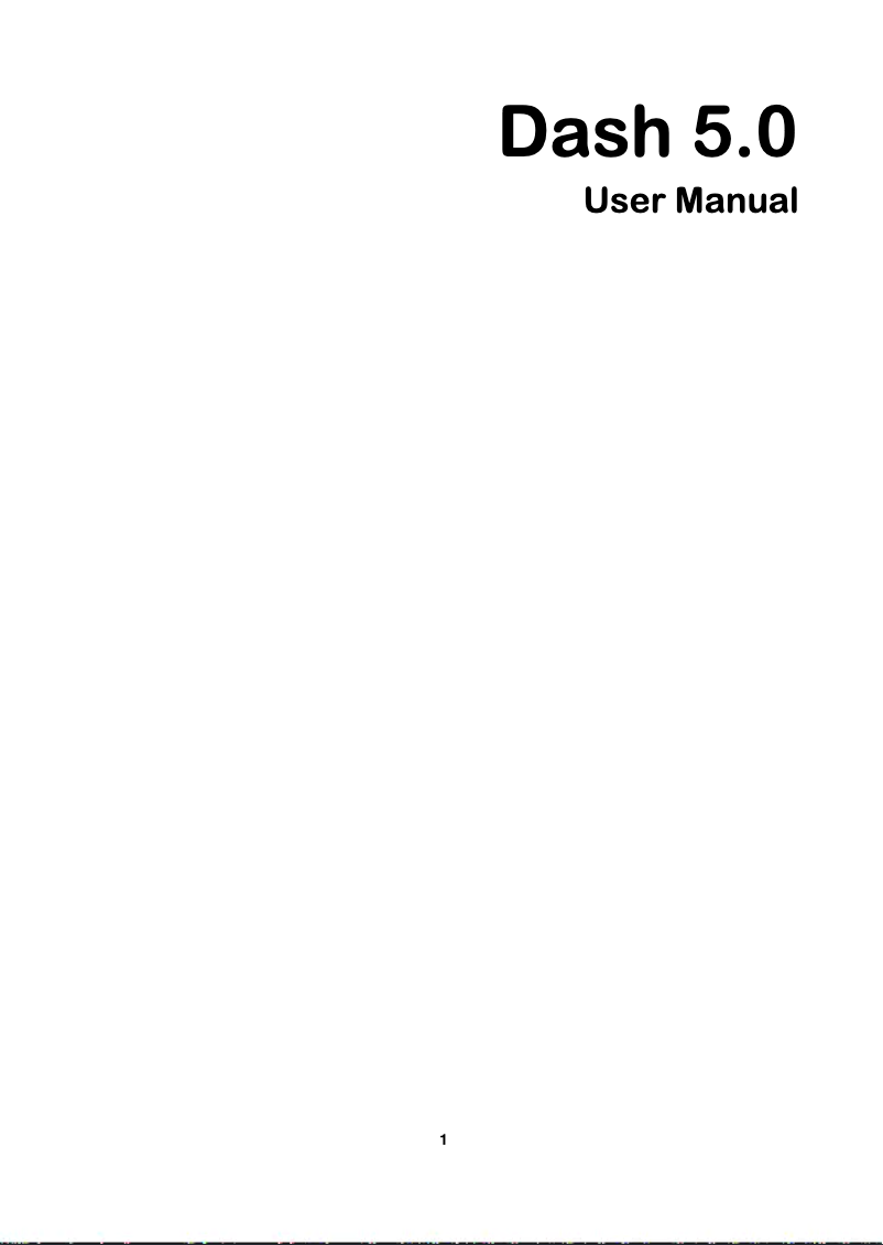 Imagen de la primera página del manual del dispositivo Dash 5.0