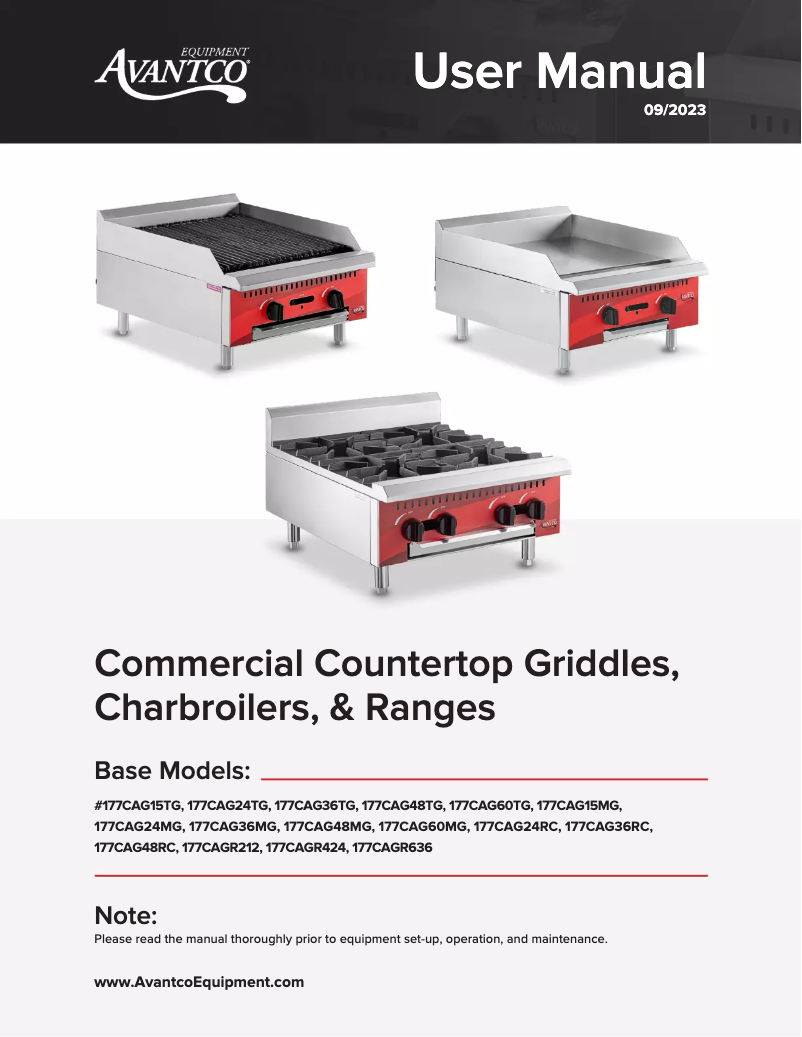 Imagen de la primera página del manual del dispositivo CAG-48-RC