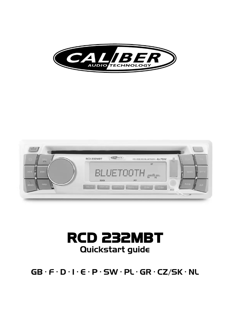 Imagen de la primera página del manual del dispositivo RCD 232MBT