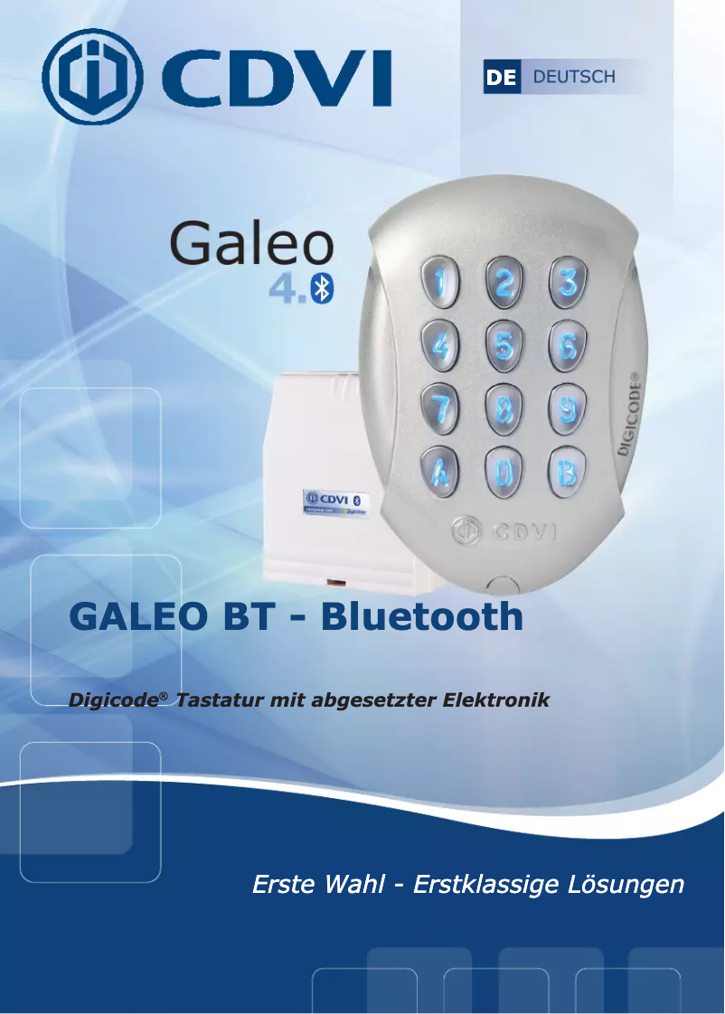 Imagen de la primera página del manual del dispositivo Galeo BT