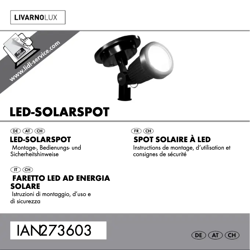 Imagen de la primera página del manual del dispositivo IAN 273603