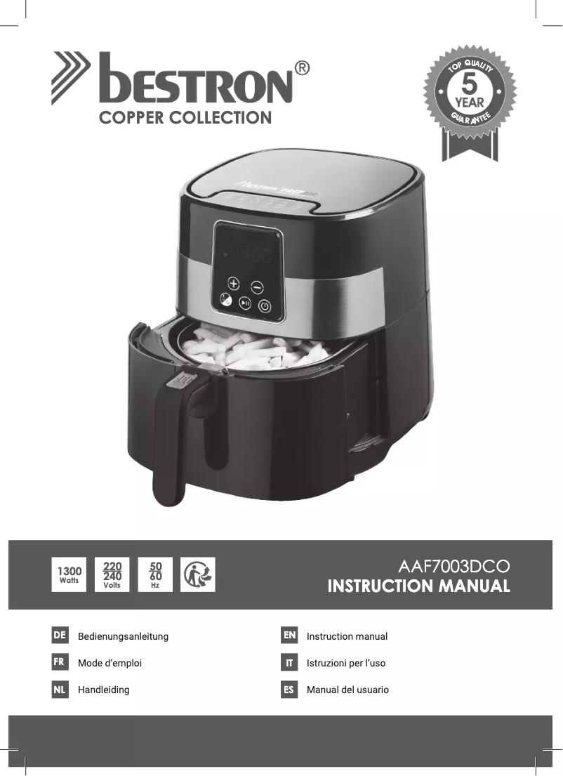 Página 1 del manual Manual de instrucciones Bestron AAF7003DCO