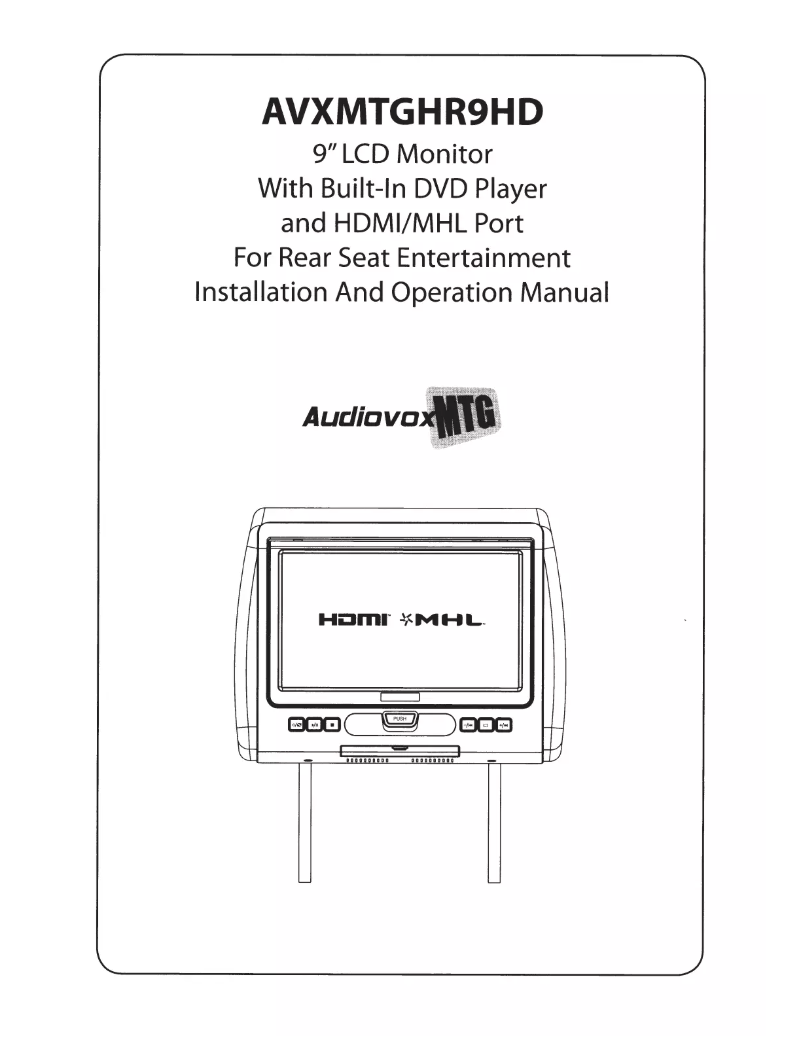 Página 1 del manual Manual de usuario audiovox AVXMTGHR9HD
