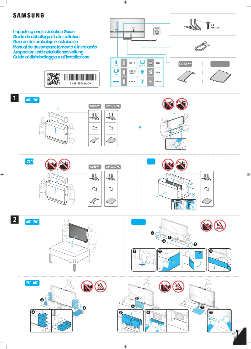 Página 1 del manual Manual de usuario Samsung QA65Q60CAW