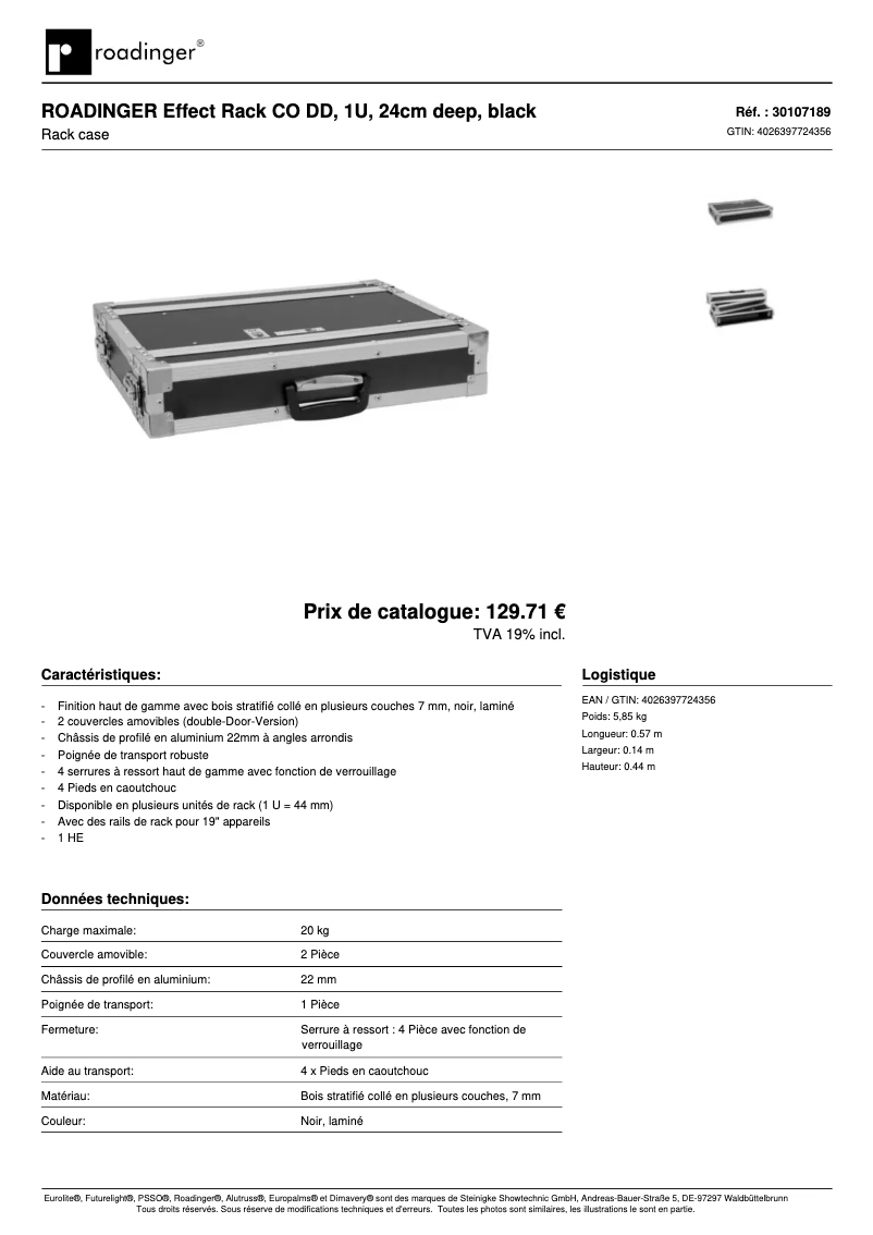 Imagen de la primera página del manual del dispositivo Effect Rack CO DD