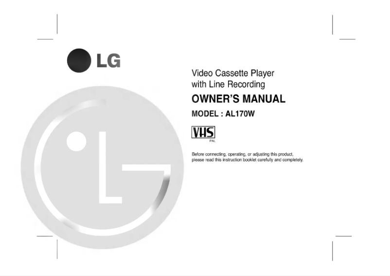 Imagen de la primera página del manual del dispositivo AL170W