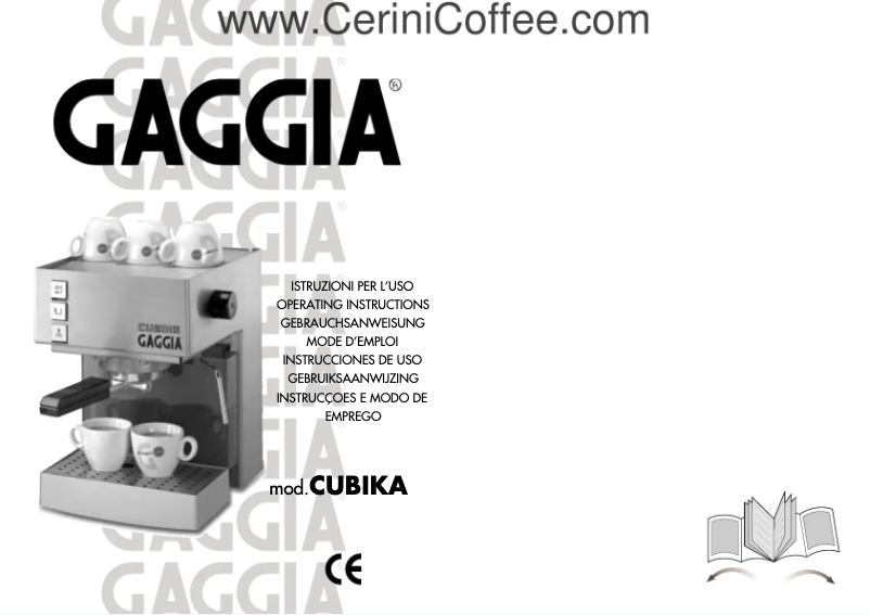 Imagen de la primera página del manual del dispositivo Saeco Cubika