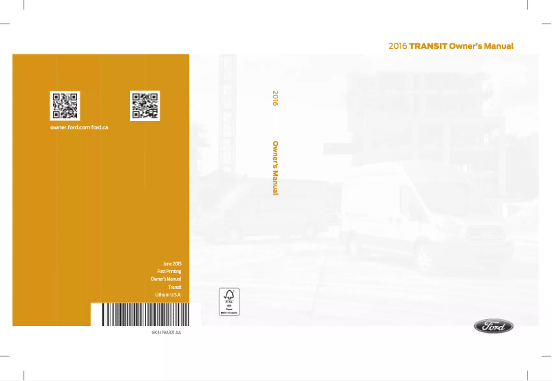 Página 1 del manual Manual de usuario Ford Transit (2016)