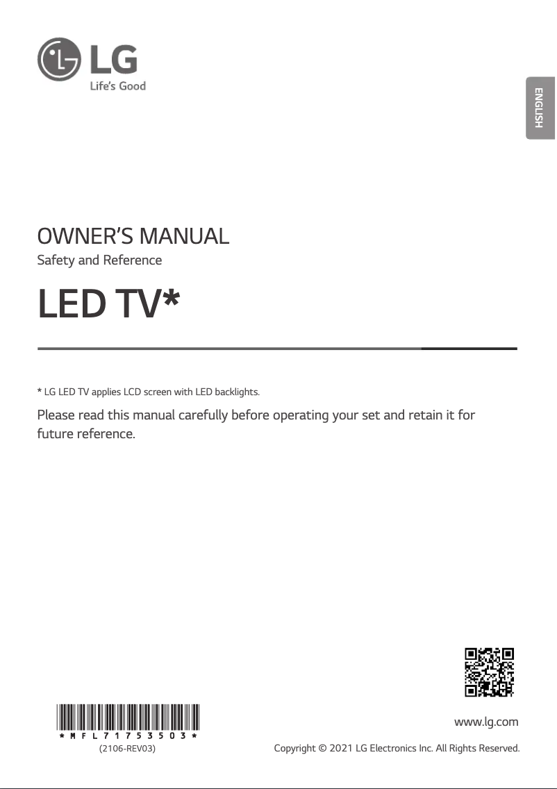 Imagen de la primera página del manual del dispositivo 55NANO853PA