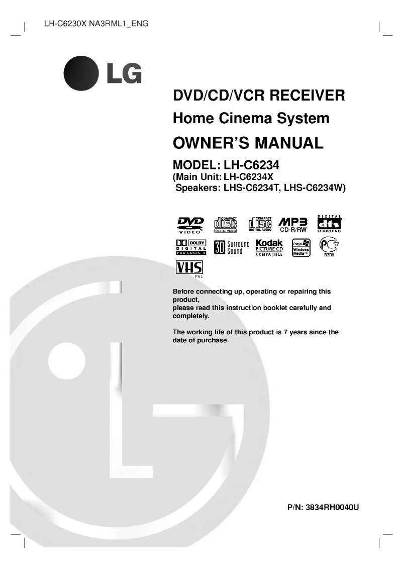Imagen de la primera página del manual del dispositivo LH-C6230X