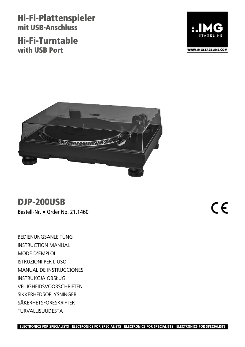 Página 1 del manual Manual de usuario IMG Stageline DJP-200USB