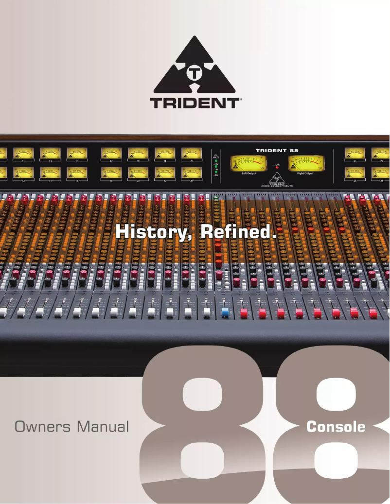 Página 1 del manual Manual de usuario Trident TR88