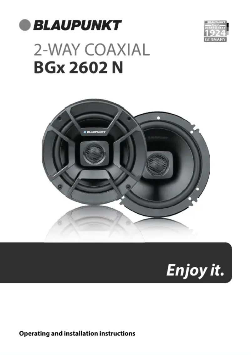 Imagen de la primera página del manual del dispositivo BGx 2602 N