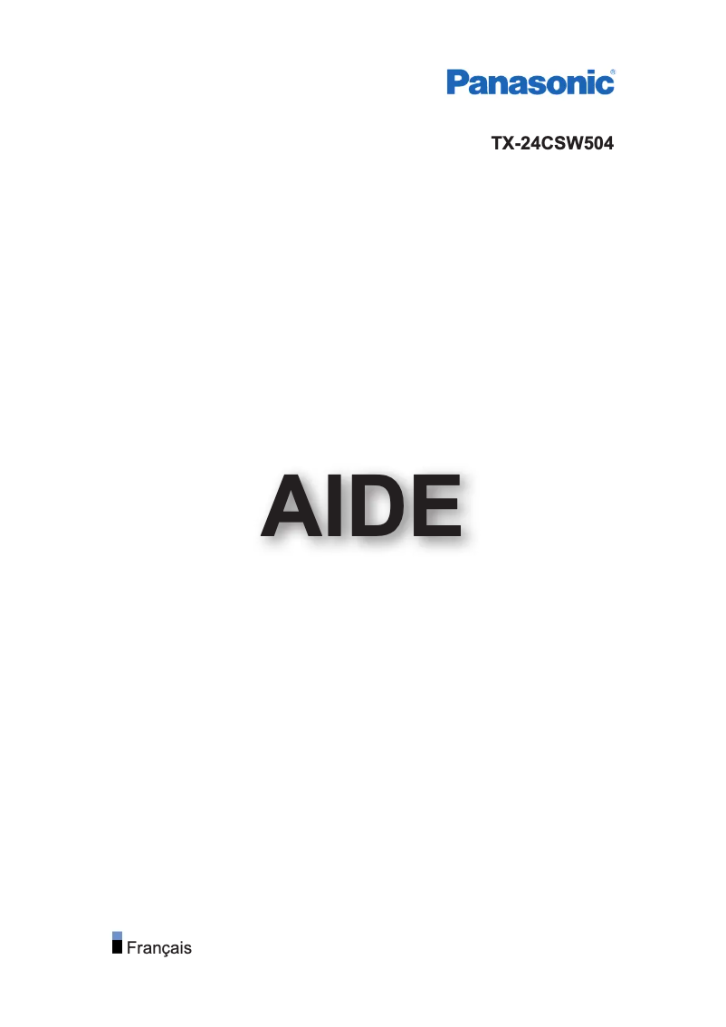 Imagen de la primera página del manual del dispositivo Viera TX-24CSW504