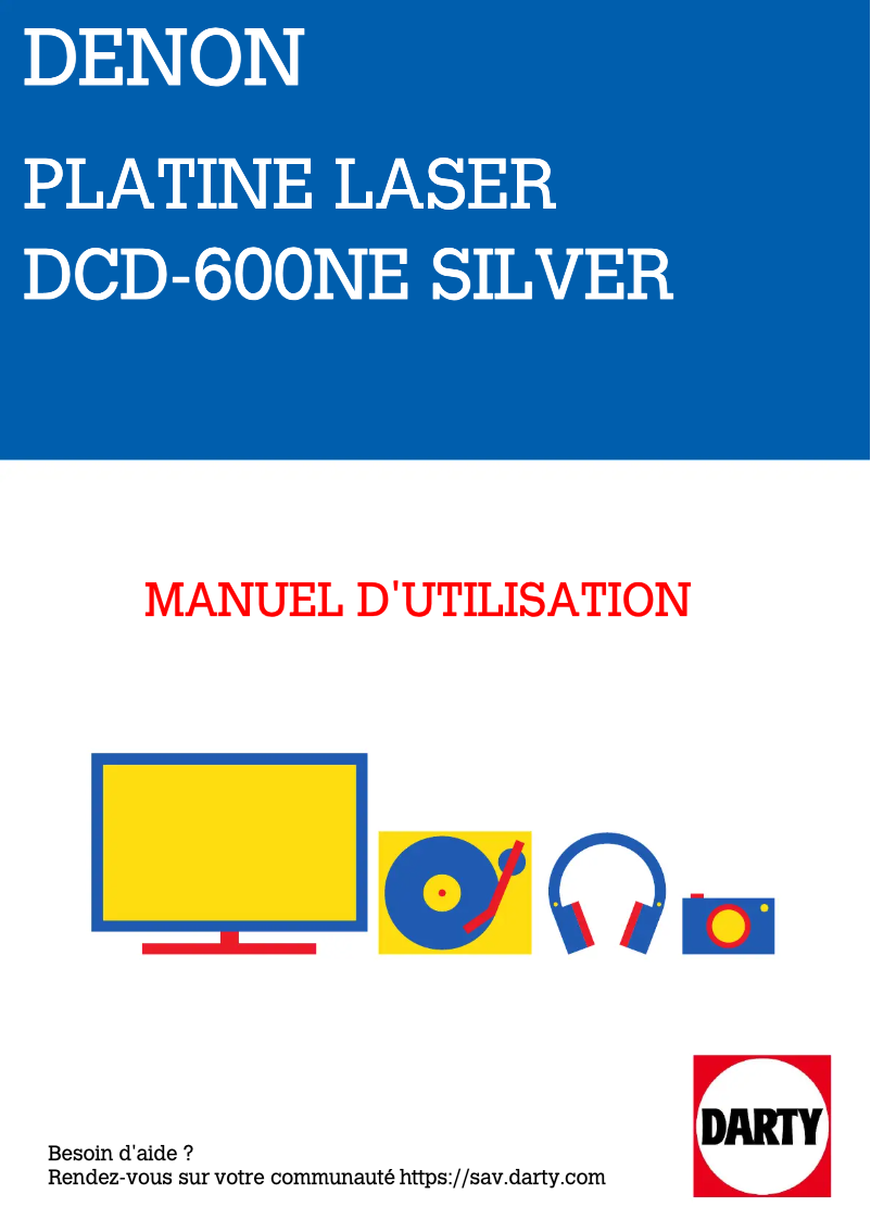 Imagen de la primera página del manual del dispositivo DCD-600NE