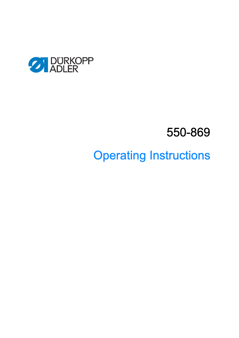 Imagen de la primera página del manual del dispositivo 550-869