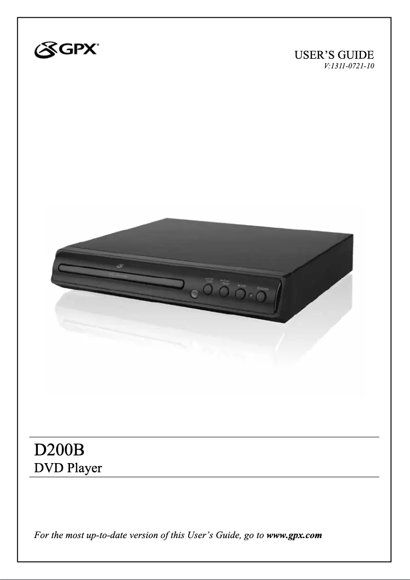 Imagen de la primera página del manual del dispositivo D200B