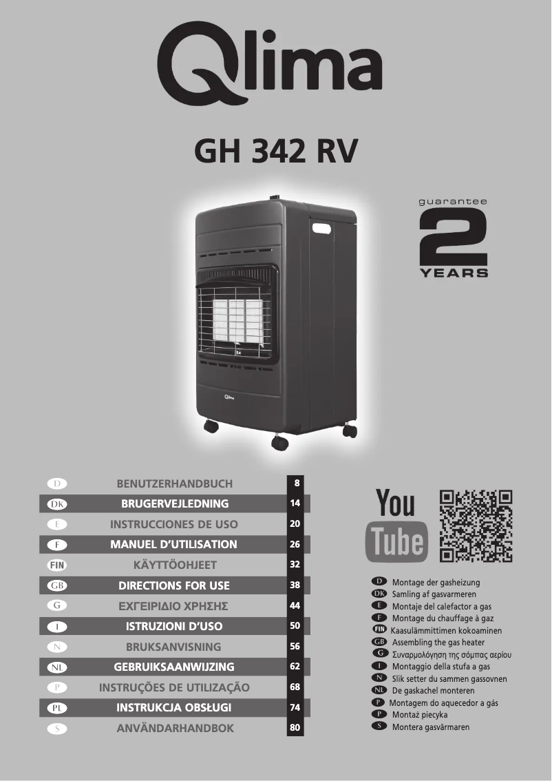 Página 1 del manual Manual de usuario Qlima GH342RV