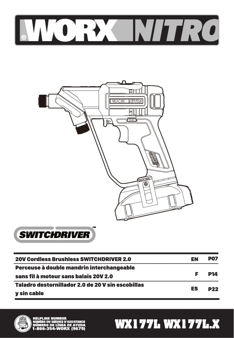 Página 1 del manual Manual de usuario Worx WX177L.9