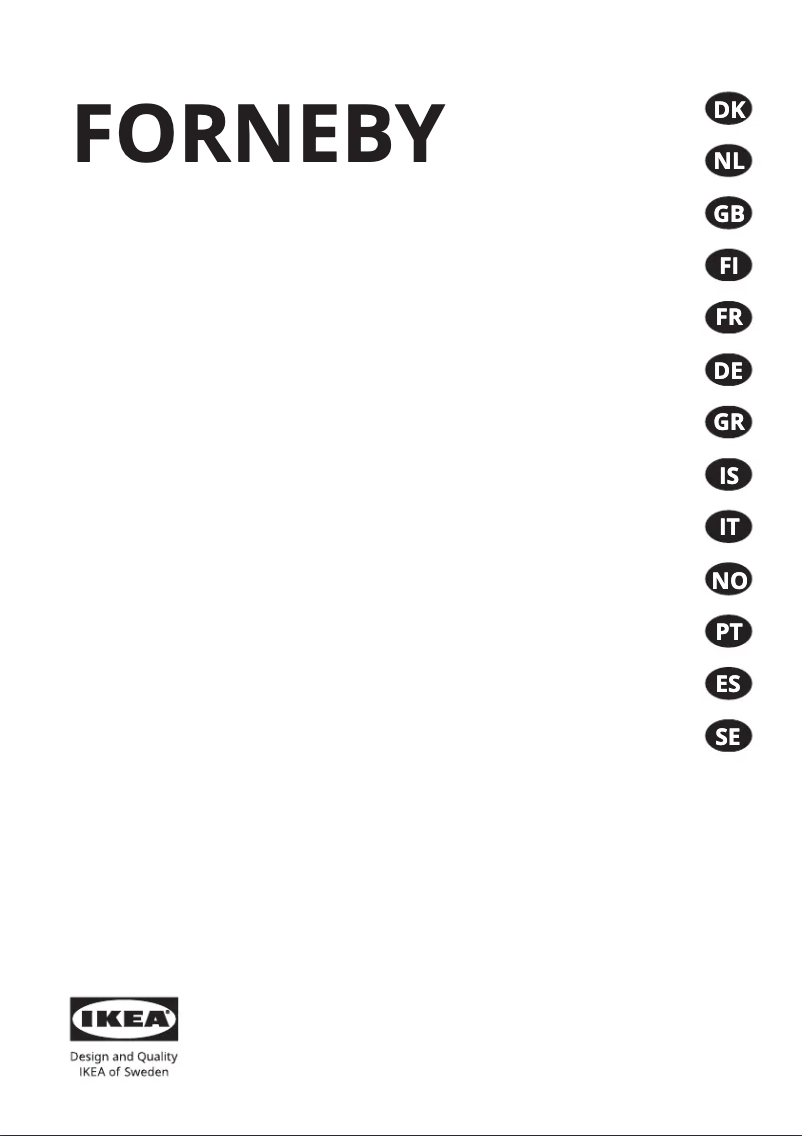 Página 1 del manual Manual de usuario Ikea FORNEBY 605.568.88