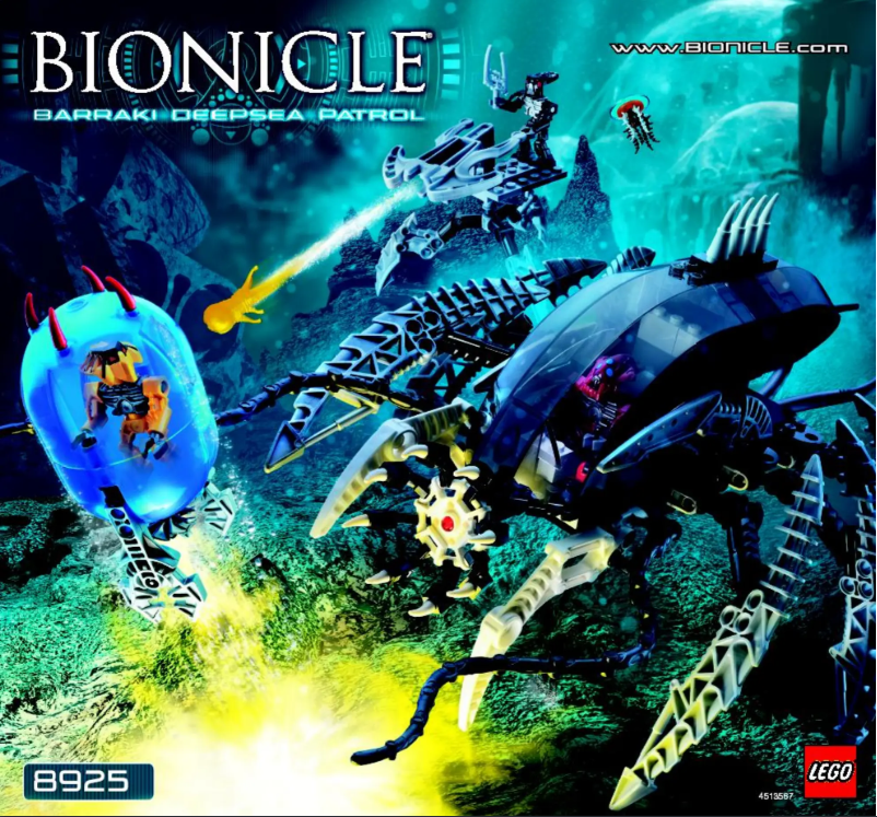 Imagen de la primera página del manual del dispositivo Bionicle 8925