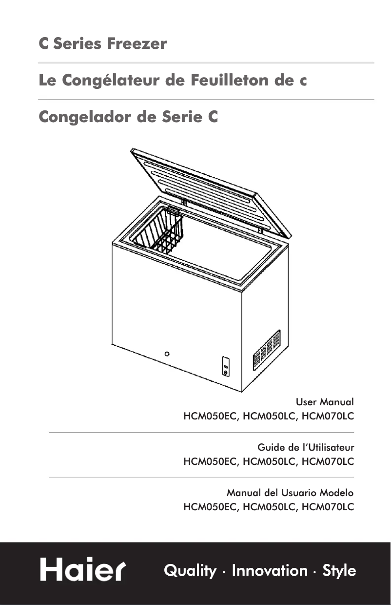 Imagen de la primera página del manual del dispositivo HCM050LC