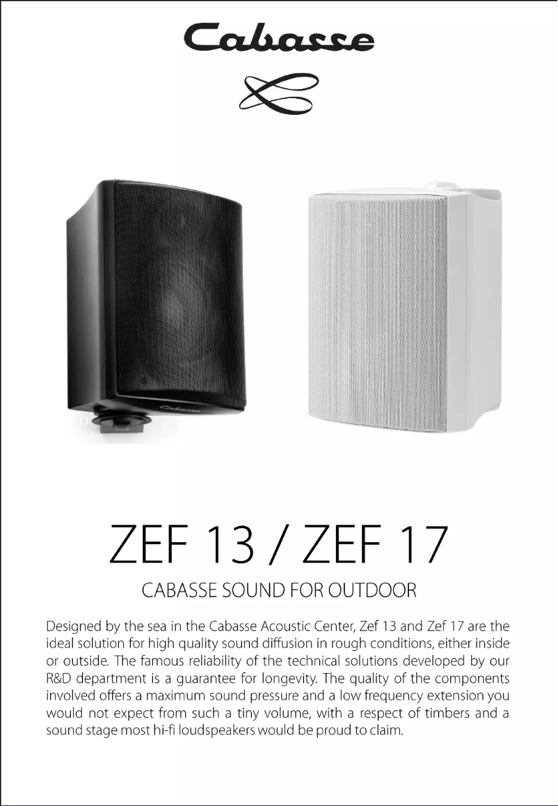 Página nº 1 - Ficha técnica Cabasse ZEF 17TR