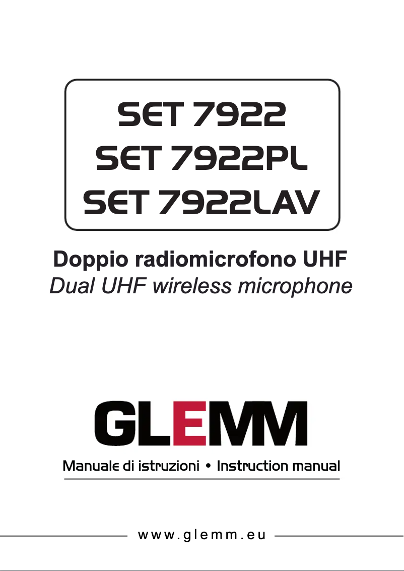 Imagen de la primera página del manual del dispositivo SET 7922LAV
