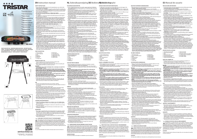 Imagen de la primera página del manual del dispositivo BQ-2820