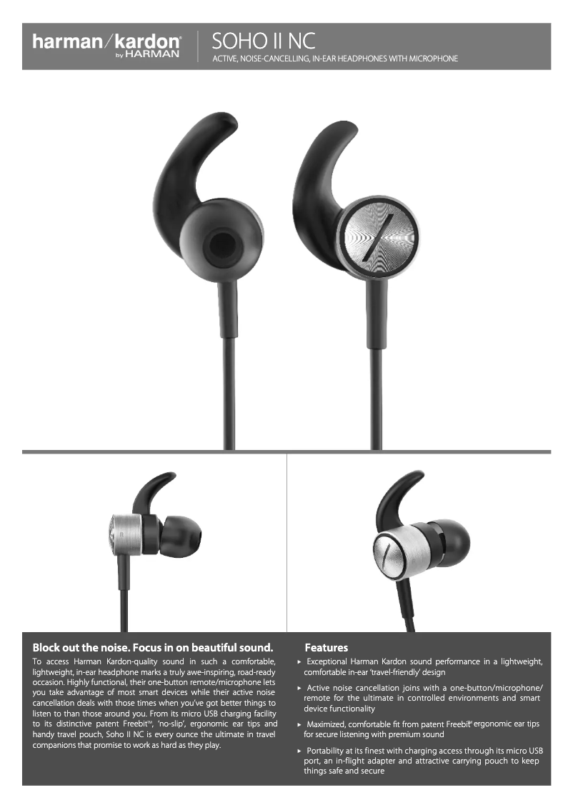 Imagen de la primera página del manual del dispositivo Soho II NC