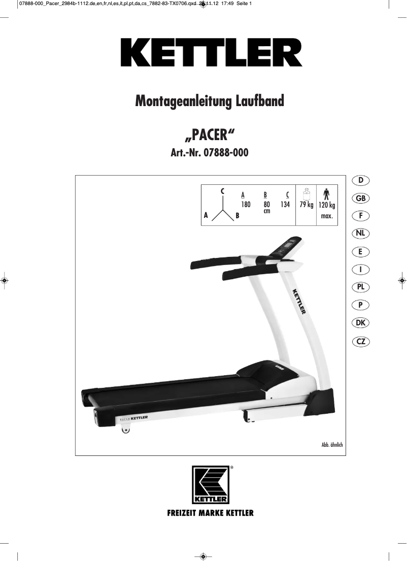Página 1 del manual Manual de usuario Kettler Pacer