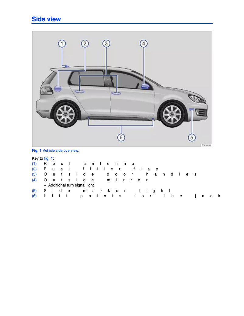 Imagen de la primera página del manual del dispositivo Golf GTI (2013)