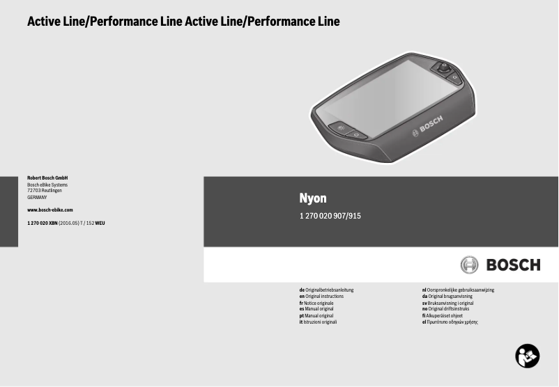 Página 1 del manual Manual de usuario Bosch Nyon