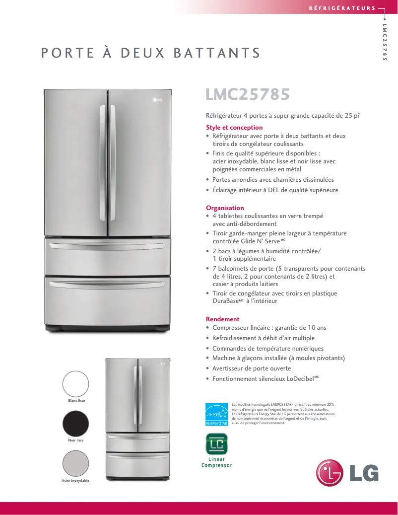 Imagen de la primera página del manual del dispositivo LMC25785SB