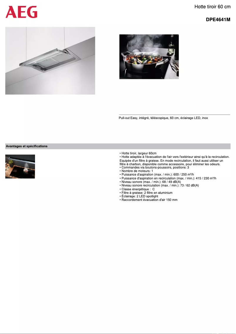 Imagen de la primera página del manual del dispositivo DPE4641M