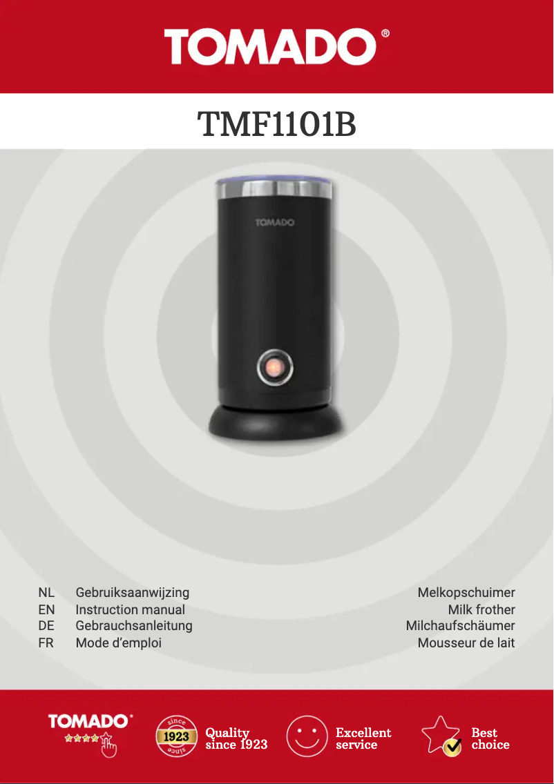 Imagen de la primera página del manual del dispositivo TMF1101B