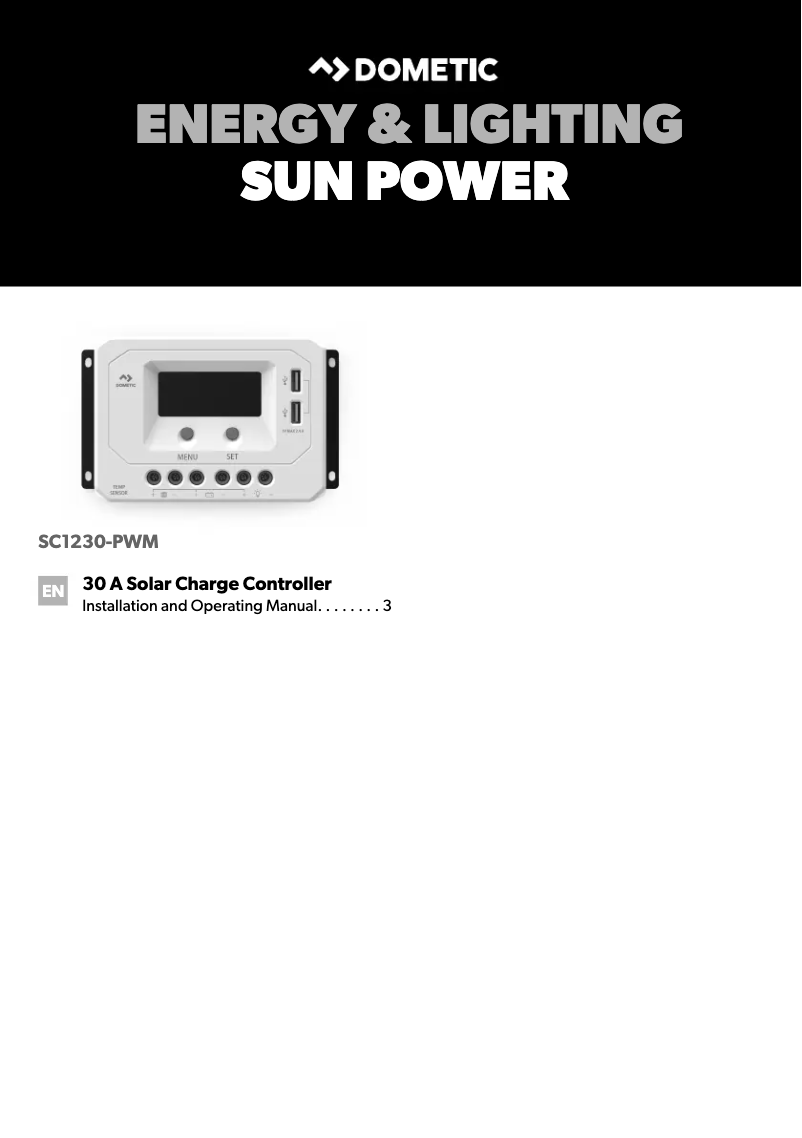 Página nº 1 - Manual de usuario Dometic SC1230