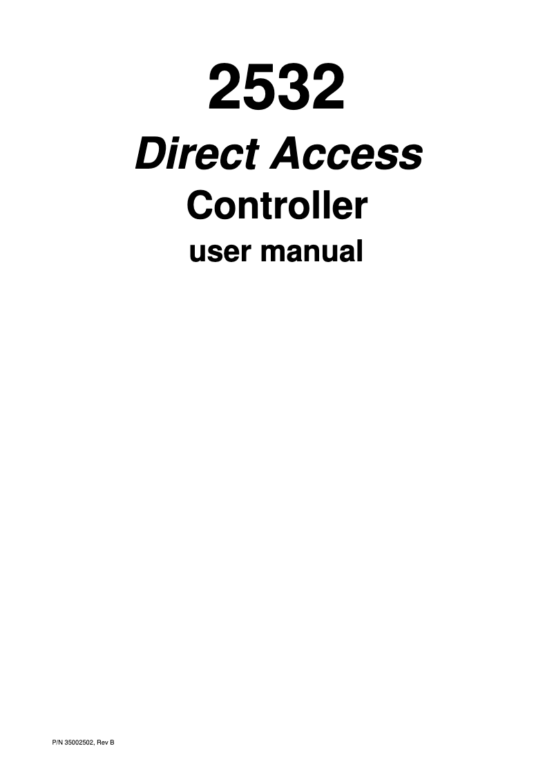 Imagen de la primera página del manual del dispositivo 2532