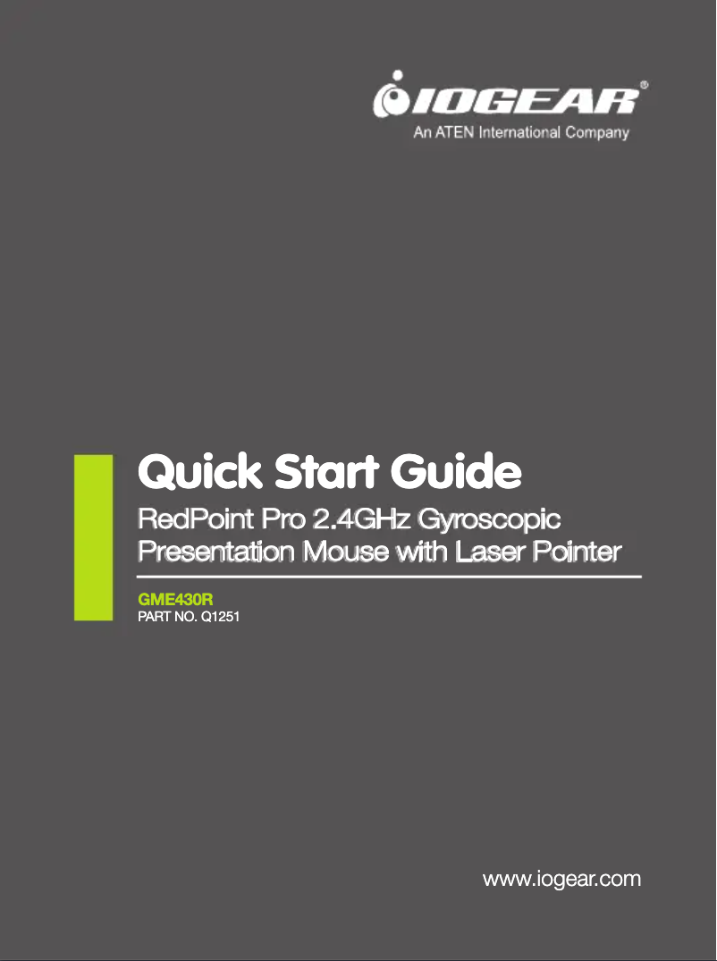 Página 1 del manual Manual de usuario iogear RedPoint ProGME430R